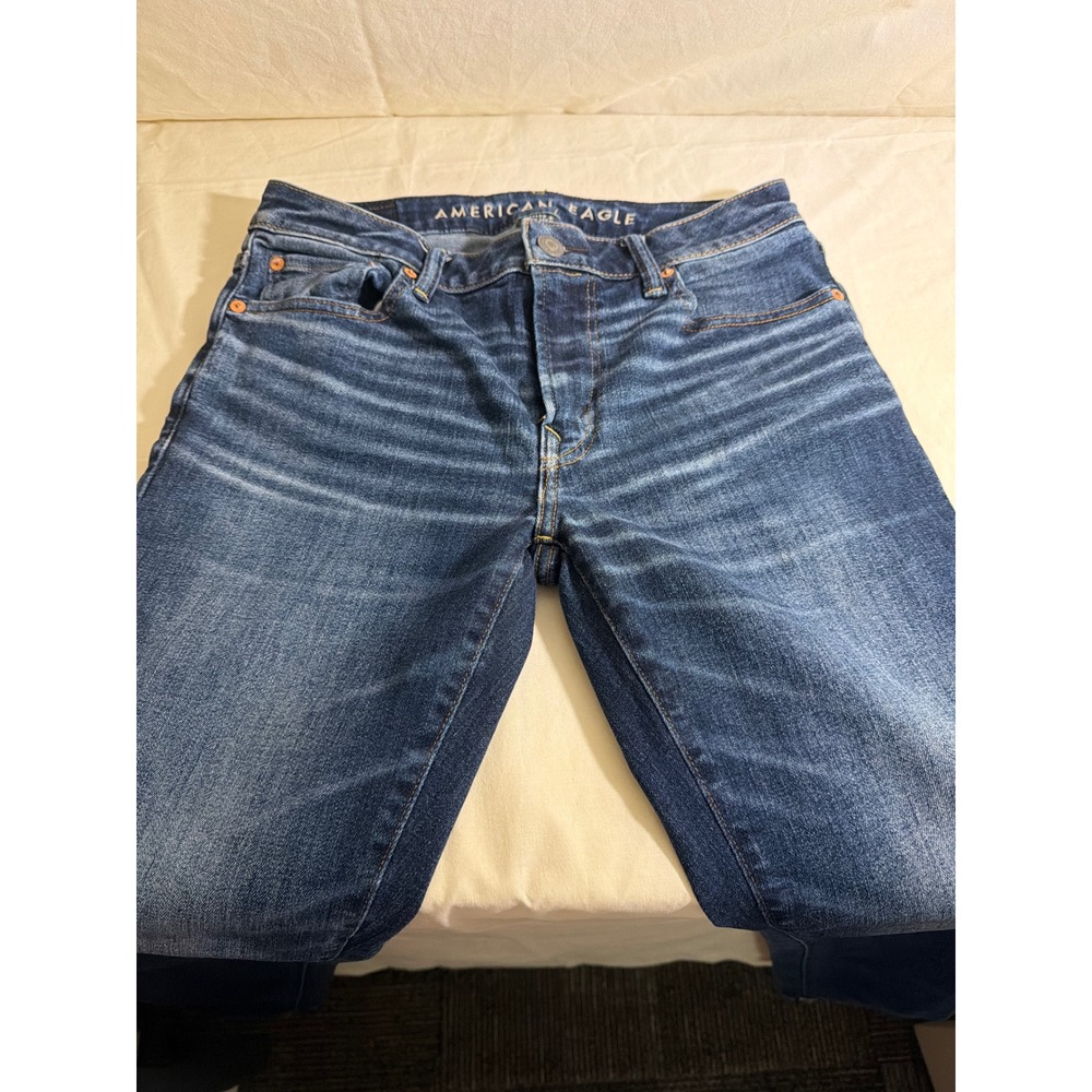 American Eagle 32/34 Slim Jeans AirFlex+ Temp Tech Dark Wash Denim Mens
